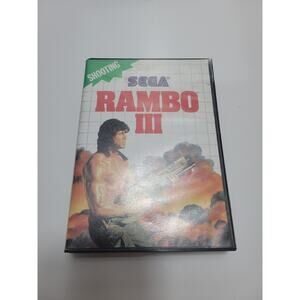 Sega Master System Rambo III Sega 1986 With Box - Tested